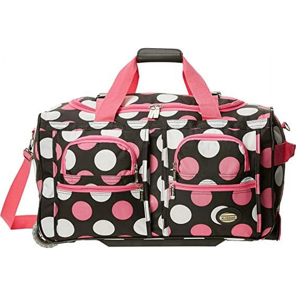Rockland Women's Rolling Wheel Duffle Bag Travel Vacation Luggage Heavy Duty 22"